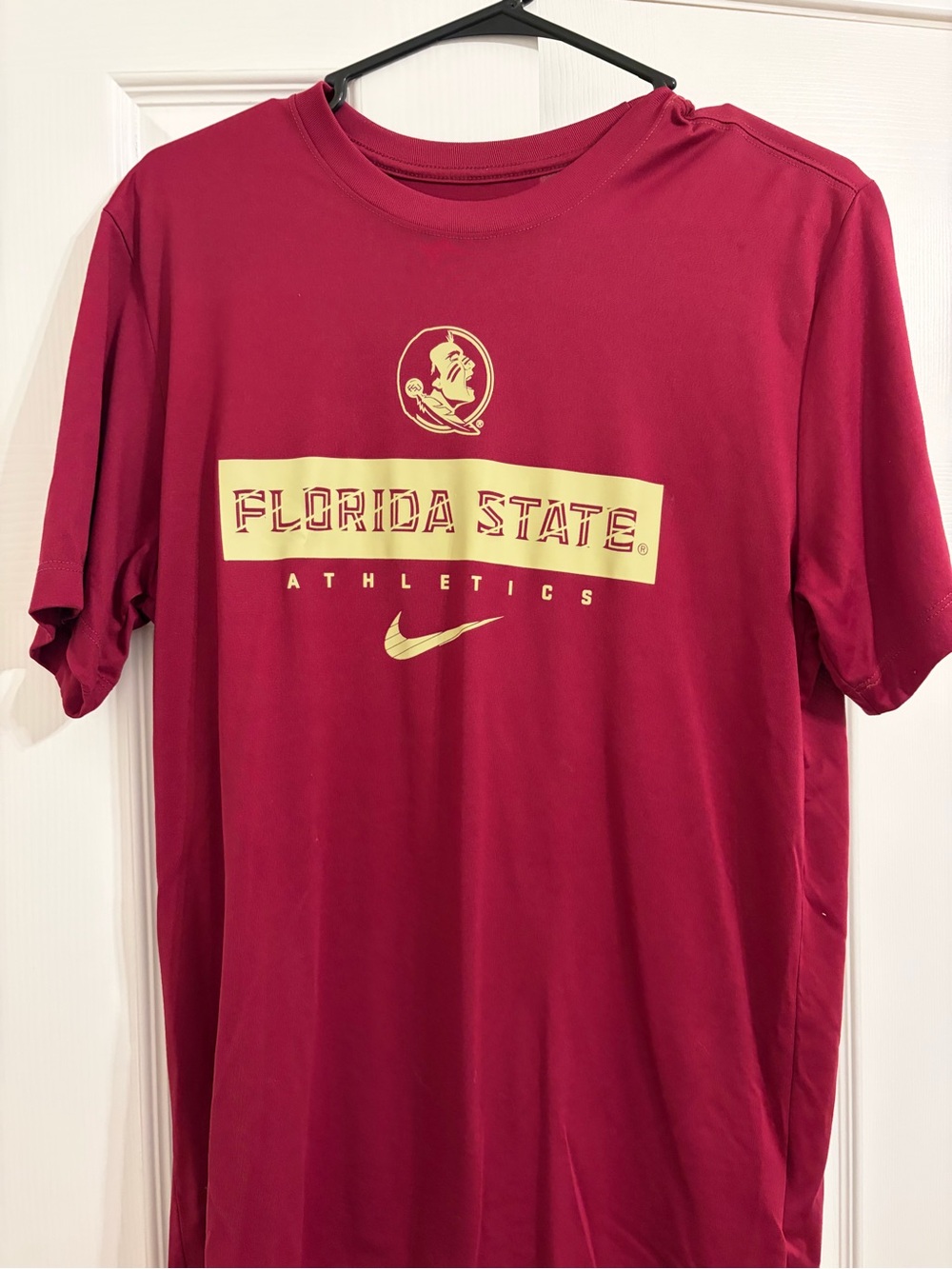 Nike Garnet Florida State Athletics Short-Sleeve Crew Tee with Gold Logo